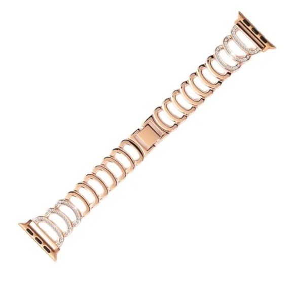 Royal Tech Rose Gold  Bead Bling Apple Watch Band Compatible 38/40/41 - Picture 1 of 7